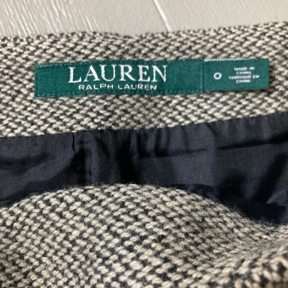 Ralph Lauren fall tweed wool short flare trumpet skirt sz 0 - Picture 3 of 5